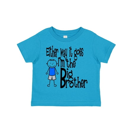 

Inktastic Either Way It Goes I m the Big Brother Gift Toddler Boy Girl T-Shirt