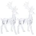 thumbnail image 2 of Toyvian Set of 2 Transparent Acrylic Elk Figurines Christmas Desktop Decorations Holiday Adornments, 2 of 11