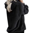 thumbnail image 3 of Womens Oversized Warm Double Fuzzy Hoodies Casual Loose Pullover Hooded Sweatshirt Outwear, 3 of 9