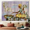 thumbnail image 4 of Authentic Nigerian Art Canvas, African Canvas, African Woman Artwork, African Mother Cooking, Black Woman Poster, Ethnic Printed, Canvas Wall Decor - 3P-Gallery Wrapped, 4 of 9