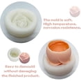 thumbnail image 2 of 2 Piece Rose Shape Silicone Mold, Chocolate Cake Soap Candy Pastry Candle Dessert Mousse Flower Rose Shape Silicone Mold, 3D Design Big Rose Silicone, 2 of 5