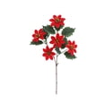 thumbnail image 2 of JeashCHAT Artificial Poinsettia Flowers Christmas Flowers 17.7 inch Faux Red Poinsettia Floral Bouquet for Home Office Vase Decor, Winter Holiday Christmas Decorations, 2 of 8