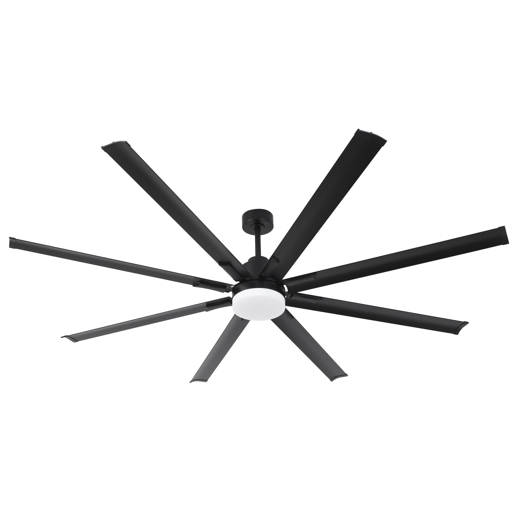 84" Industrial Black Large DC Motor Ceiling Fan with LED Light and Remote Control