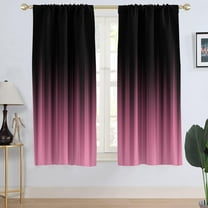 Pink and Black Window Curtain Abstract Boys Ombre Striped Boho Simple Gradient Teen Men Art Aesthetic Gothic Fun Living Room Bedroom Window Drapes Treatment Fabric 1 Pair, 42" W x 63" L, Modern