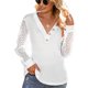 thumbnail image 1 of Camisas informales con cuello en V para mujer, camisas holgadas de punto de manga larga con estilo en forma de rombo para otoño e invierno, 1 of 7
