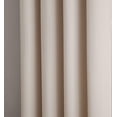 thumbnail image 4 of Nicole - Premium Grommet Blackout Window Curtain Panel with Tiebacks - Solid Thermal Insulated Draperies (54" W x 108" L, Ivory), 4 of 6