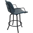 thumbnail image 2 of Swivel Extra Tall Metal Bar Stool 34" - Asheville - Blue Vinyl - Black Frame, 2 of 2
