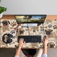 thumbnail image 4 of Long Mouse Pads for Desk,Pug and Footprint Desk Mats on Top Of Desks, Desk Mouse Pad Extra Large with 3mm Non-Slip Base and Stitched Edge for Gaming,Office,Work,Home 47.3"x23.6", 4 of 6
