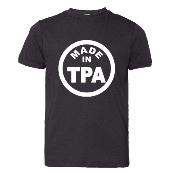 PleaseMeTees™ Youth From Born Made In Tampa FL Florida Logo Label HQ Tee