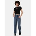 thumbnail image 2 of No Boundaries High-Rise Straight Leg Jeans, 29.5” Inseam, Women's and Women's Plus, 2 of 5