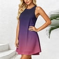 thumbnail image 5 of Levmjia Women's Summer Sleeveless Tank Dress Casual Gradient Color Block O Neck A Line Mini Dress with Side Pockets Loose Fit Stretchy Bodycon Sundress Daily Wear, 5 of 6