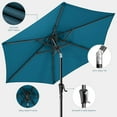 thumbnail image 6 of 9ft Outdoor Patio Umbrella - Market Table Pool Deck Umbrella UPF50+ UV Protection with Push Button Tilt, Crank and 8 Sturdy Ribs (Beige, No base), 6 of 8