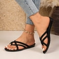 thumbnail image 4 of hoksml Women's Crisscross Strap Flip Flops, Open Toe Summer Slippers for Summer Casual and Beach Wear, 4 of 9