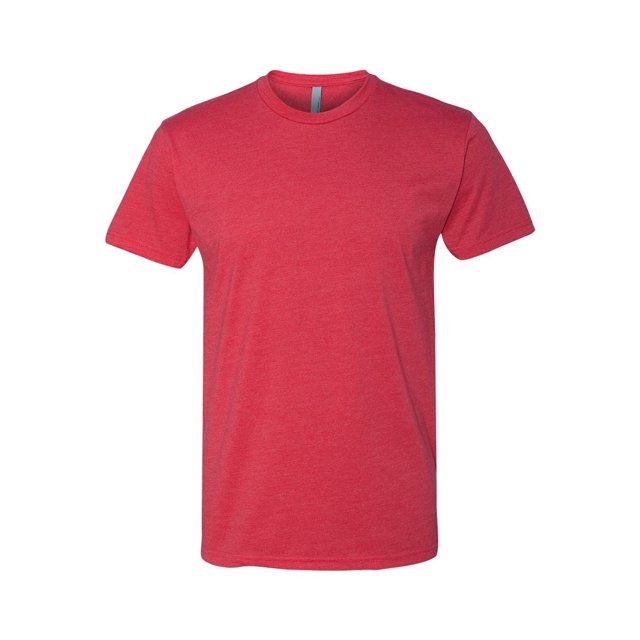 Next Level - Camiseta CVC de cuello redondo para adultos unisex (Rojo)