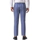 thumbnail image 3 of Pantalones de patrón irregular Inspire Chic para hombre, pantalones de frente plano con bloques de color y rayas, 32 azul marino, 3 of 6