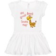 thumbnail image 3 of Inktastic My Great Aunt Loves me- cute giraffe Girls Toddler Dress, 3 of 5
