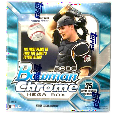 Collectible 2022 Topps Bowman Chrome Baseball Mega Box Trading Cards