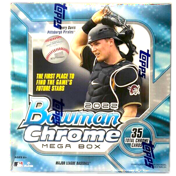2022 Topps Bowman Chrome Baseball Mega Box Trading Cards