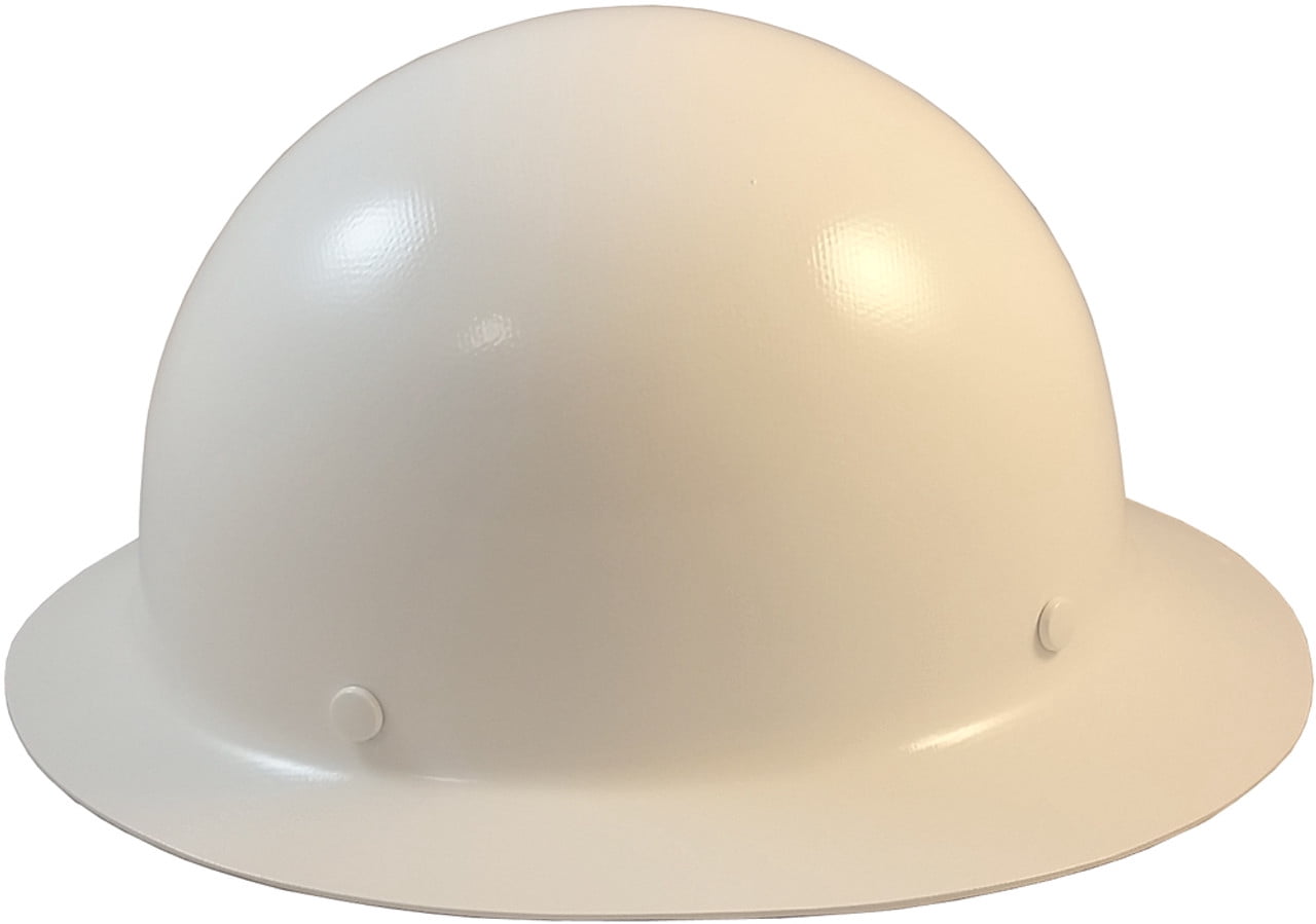 MSA Skullgard Full Brim Hard Hat with FasTrac III Ratchet Suspension - White