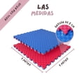 thumbnail image 3 of Piso Tatami 4m² 4pz Artes Marciales Gym Foamy 100x100x2cm Azul/Rojo, 3 of 5