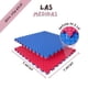 thumbnail image 3 of Piso Tatami 5m² 5pz Artes Marciales Gym Foamy 100x100x2cm Azul/Rojo, 3 of 5