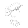 thumbnail image 3 of Sturdy Black Marble Look Desk - Perfect for Home Work with Drawer Storage, 3 of 3