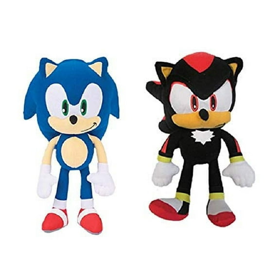 Sonic The Hedgehog Sonic and Shadow Plush Set Toy - 12" Plush