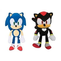 Sonic The Hedgehog Sonic and Shadow Plush Set Toy - 12" Plush