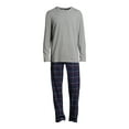 thumbnail image 5 of Hanes Men’s Slub Jersey Top and Ultra Soft Flannel Sleep Pants Set, 2-Piece, Sizes S-5XL, 5 of 5