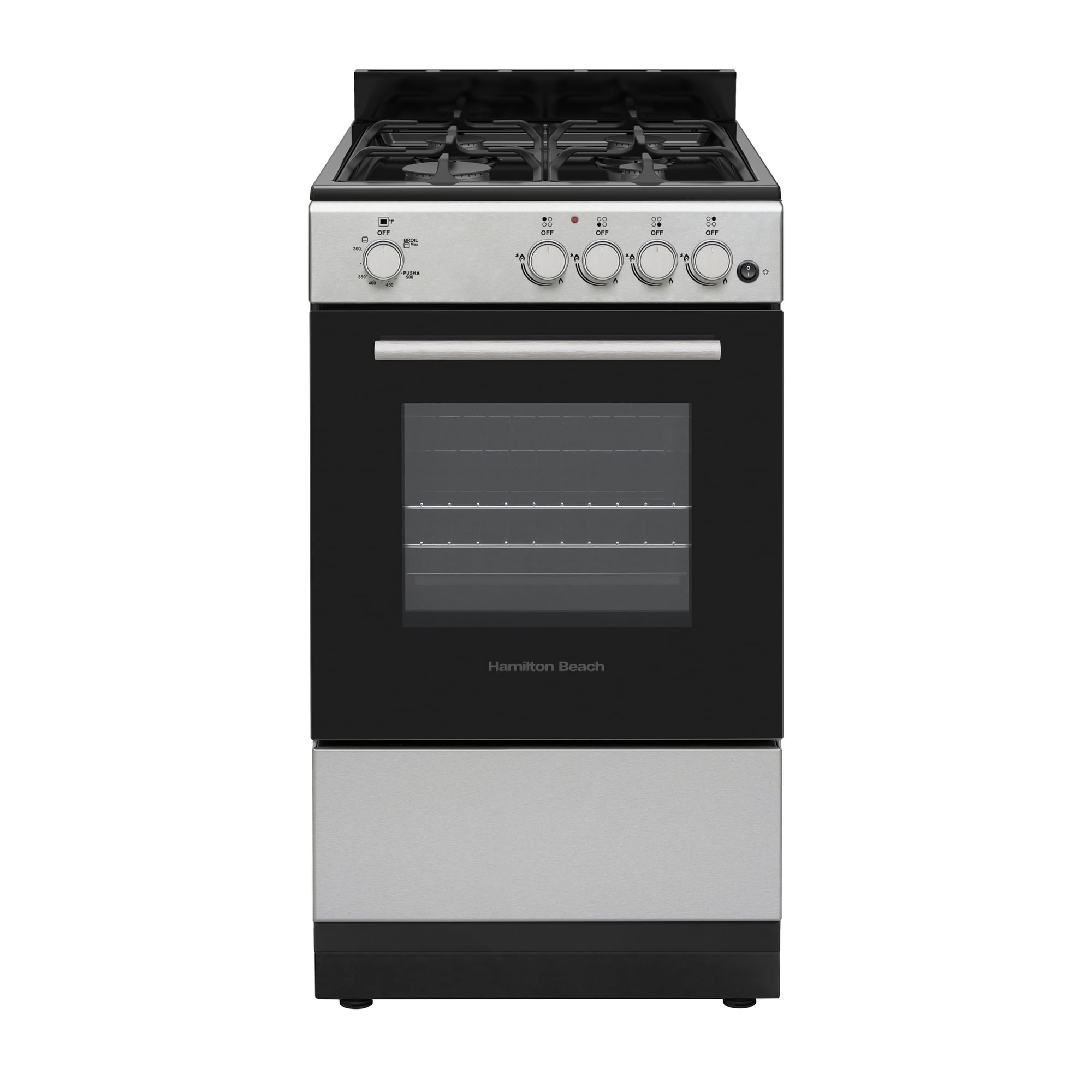 Hamilton Beach 20" Gas Range, Stainless Steel and Black