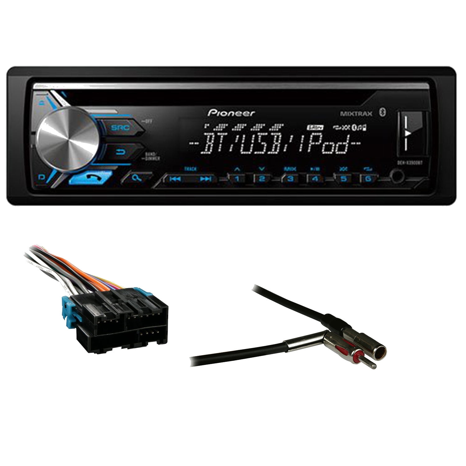 Pioneer DEHX3900BT Single DIN Bluetooth InDash CD/AM/FM Car Stereo