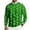 Fluorescent Green, variant on Men’s Long Sleeve Pullover Crew Neck Knitwear with Clover Pattern Lightweight Ribbed Sweater Top for Casual Wear White A 4XL