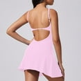 thumbnail image 5 of ABATAB Womens Workout Romper Dress Sleeveless Plain Spaghetti Straps Golf Tennis Athletic Shorts Casual Vacation, 5 of 5