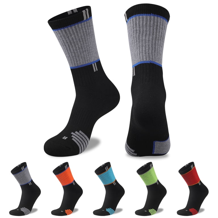 Cooplus Men's Hiking Walking Crew Socks 5-Pack photo 2