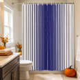 thumbnail image 2 of Navy Blue Striped Shower Curtain Set - Small 36" x 72" Washable Bathtub Curtain with 12 Hooks, Farmhouse Beige Stripes Vintage Rustic Waterproof Fabric Stall Shower Curtains for Bathroom Décor, 2 of 7