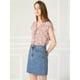 thumbnail image 2 of blusa de gasa con mangas casquillo ligera con volantes para mujer Rosa XL, 2 of 6