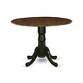 thumbnail image 2 of East West Furniture Dublin Traditional Wood Dining Table in Walnut/Black, 2 of 4