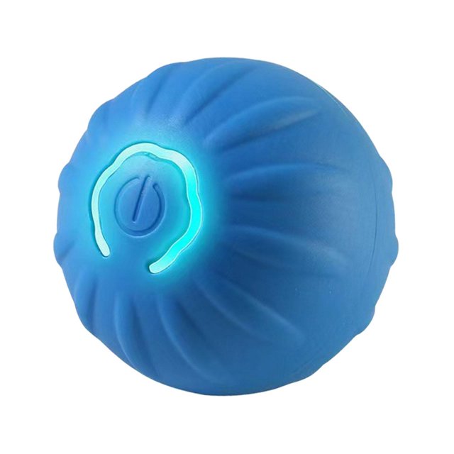Pelota interactiva de juguete para perros, pelota temblorosa ligera y divertida para perros Azul