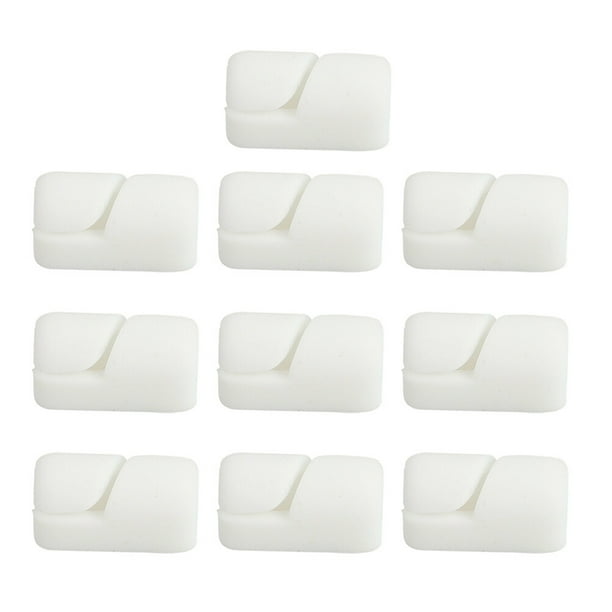 10 clips para cables, organizadores de cables para mesita de noche en casa