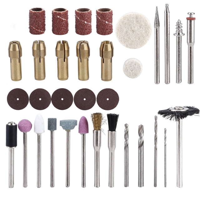 Herramienta rotativa, 34 piezas/juego, pequeñas herramientas de pulido y lijado rotativas eléctricas, herramientas abrasivas, artesanía superior