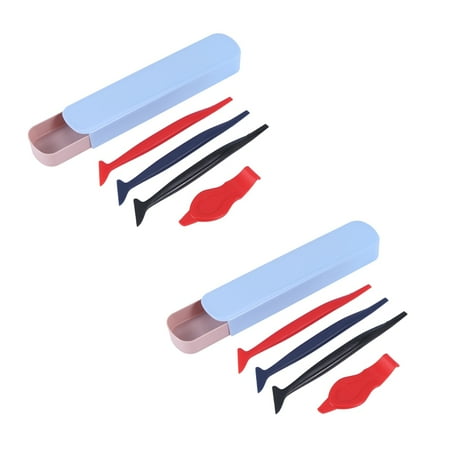 

2X Vehicle Vinyl Application Tool Kit Edged Fold Squeegee Flexible -Squeegee Curved Slot Tool Set