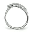 thumbnail image 2 of Sterling Silver Rhodium-Plated Cz Adjustable Fingernail Ring Made In China qr6688, 2 of 3
