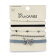 thumbnail image 2 of No Boundaries Blue with Butterfly, Black Fabric, Heart Silver Choker Set, 5 Pack, 2 of 3