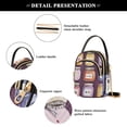 thumbnail image 4 of FORMRS Crossbody Bag for Women Quilted Travel Shoulder Cell Phone Purse with Chain Strap Handbag, Purple Jam, 4 of 7