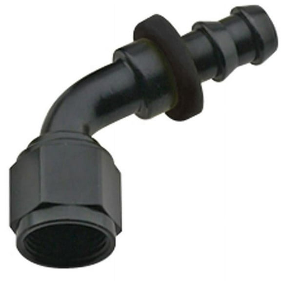 206006-BL 60 deg 8000 Series Push-Lock -06 AN Race Hose End, Black