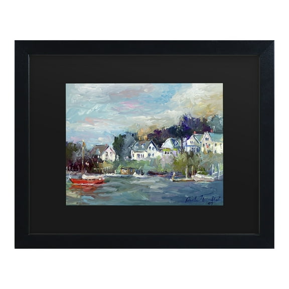 Richard Wallich 'Dock' Matted Framed Art