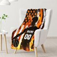 thumbnail image 6 of Personalized Basketball Throw Blanket Gifts with Name for Boys, Sport Blanket for Kids Teens Adults Basketball Lovers, Custom 60x50 Inches Soft Blankets for Sofa Couch Bed, 6 of 6