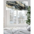 thumbnail image 5 of Black Gold Gradient Valances for Windows Abstract Modern Art Valance Rod Pocket Light Filtering Short Window Treatments Curtains for Kitchen Bathroom Living Room Bedroom, 1 Panel, 42 x 18 Inch, 5 of 7