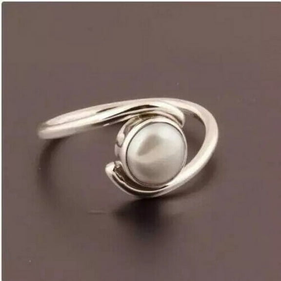 Natural Fresh Water Pearl Ring 925 Sterling Silver Handmade Lovely Rings