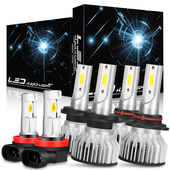 For Mazda 6 2011 2012 2013 LED Headlight High Low Beam Fog Light Bulbs Kit 6000K White Super Bright 6x